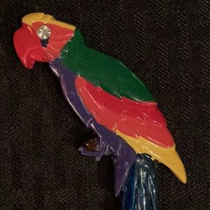 Vintage Parrot  Colorful Brooch